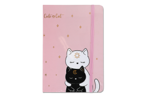 Блокнот в клетку на резинке A5 №KYYW5001464859 Коты Greenwich Products Co. Limited 1шт