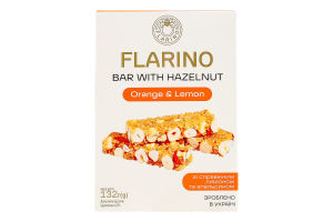 Батончик з фундуком, апельсином та лимоном Flarino к/у 132г