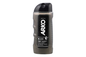 Гель для душу 2в1 з активованим вугіллям Black Arko Men 260мл