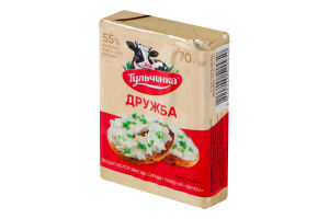 Продукт сырный 55% молокосодержащий плавленый Дружба Тульчинка м/у 70г