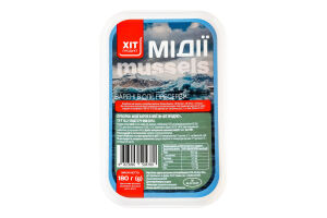 Мидии вареные в масле Хіт продукт п/у 180г