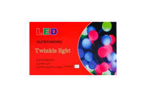 Електрогірлянда 200LED теплий білий 8режимів 20м