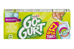 Yoplait Go-Gurt Low Fat Yogurt Cotton Candy / Melon Berry - 8 CT