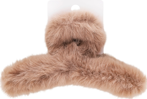 Заколка-краб д/волосся штучне хутро 13*6см в асортименті