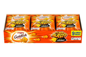 Pepperidge Farm Goldfish Baked Snack Crackers Flavor Blasted Xtra Cheddar - 9 CT