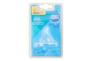Соска EasyStart силіконова до пляшечок з широким отвором міні Canpol babies