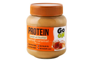 Паста арахісова високобілкова зі смаком солоної карамелі Protein Go On Nutrition с/б 350г
