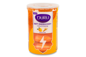 Мило косметичне з екстрактом кореня женьшеню та ароматом цитрусових Get Energized! Duru 4х90г