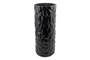 Ваза Абстракція чорне скло 11,5*30см