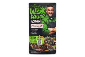 Соус универсальный пастеризованный Черный перец-соевый соус Asian Wok sauce Pripravka д/п 140г