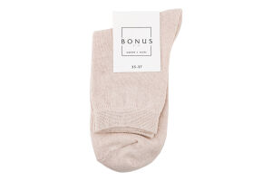 Шкарпетки жіночі сіро-бежеві класичні р.21-23 Bonus