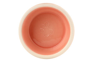 Миска д/котів та собак 350мл кераміка рожева Lucky Pet