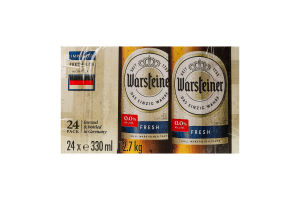 Пиво 0.33л 0% безалкогольне світле пастеризоване Fresh Warsteiner пл