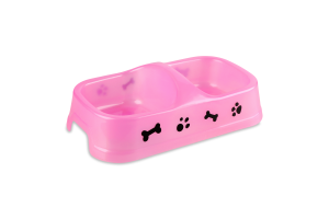 Миска для тварин подвійна 2х300мл 23,5х13х7