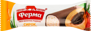 Сирок глазурований 16% зі шматочками абрикосу Ферма м/у 36г