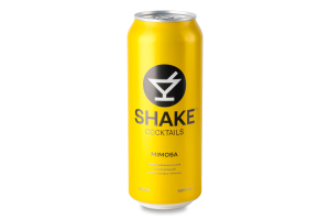 Напій слабоалкогольний 500мл 7% сильногазований Мімоза Cocktails Shake з/б