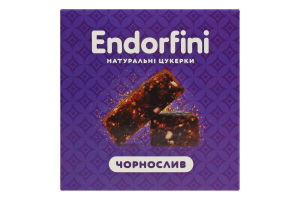 Цукерки фруктово-горіхові неглазуровані натуральні без доданого цукру Чорнослив Endorfini Пригощайся к/у 260г