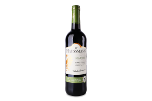 Вино 0.75л 12.5% червоне сухе Malbec Haussmann пл