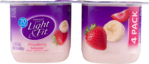 Dannon Light & Fit Nonfat Yogurt Strawberry Banana - 4 CT
