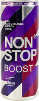 Напій енергетичний безалкогольний сильногазований Boost Non Stop з/б 250мл