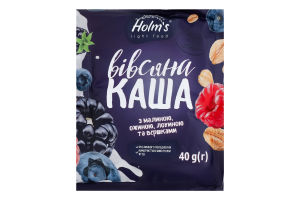 Каша вівсяна з малиною, ожиною, лохиною та вершками, 40 г