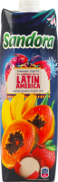 Нектар неосветленный стерилизованный Банан-папайя-личи Карнавал Латинской Америки Вкусы мира Sandora т/п 950мл