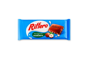 Шоколад молочний з лісовим горіхом 75г Riffero