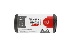 Пакети для сміття з ручками 35л ТМ "1" 30шт