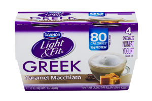Dannon Light & Fit Greek Nonfat Yogurt Caramel Macchiato - 4 CT