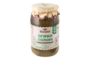 Огурцы соленые консервированные пастеризованные Dworek с/б 850г