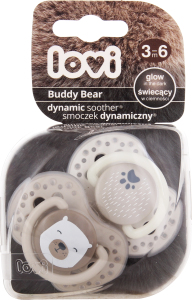 Пустышка для детей 3-6мес силиконовая динамическая №22/864 Buddy Bear Lovi 2шт