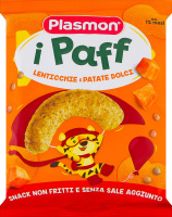 Снеки для детей от 12мес с чечевицей и сладким картофелем Baby puffs Plasmon м/у 15г