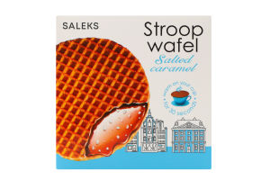 Вафлі із солоною карамельною начинкою Stroopwafel Saleks к/у 231г