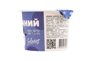 Десерт 1.5% черничный из овечьего молока Soloviov ст 100г