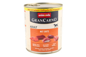 Корм д/собак з качкою 800г ж/б ГранКарно