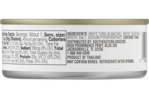 SE Grocers Solid White Tuna In Water