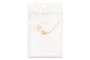 Ланцюжок жовтий метал з підвіскою 40см FHF1512