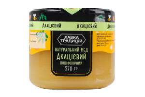 Мед натуральный цветочный полифлорный акациевый Лавка традицій в/с с/б 370г