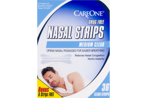 CareOne Nasal Strips Medium Clear - 36 CT