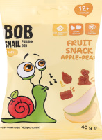 Снек фруктовий для дітей від 12міс Apple-pear Baby Bob Snail м/у 40г