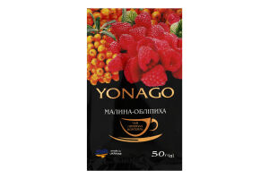 Напій фруктово-ягідний вітамінний Малина-обліпиха Чай Yonago м/у 50г