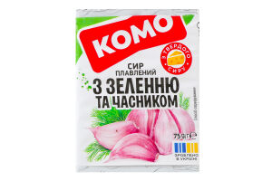 Сыр плавленый 35% С зеленью и чесноком Комо м/у 75г