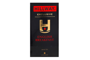 Чай чорний байховий дрібний English Breakfast Exclusive Hillway в/с к/у 25х2г