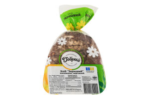 Хліб половинка в нарізці з насінням соняшника Зерновий Добрий м/у 0.4кг