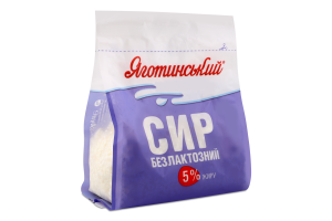 Сир кисломолочний 5% безлактозний Яготинський м/у 350г
