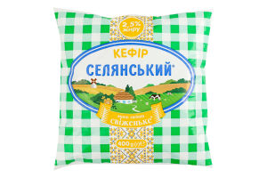 Кефір 2.5% Селянський м/у 400г
