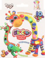 Пластилін повітряний Еір клай 10кольорів Данко Тойс