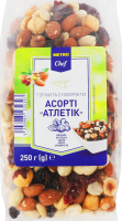 Орехи и сухофрукты ассорти миндаль, фисташка, кешью, арахис, сухофрукты Атлетик Metro Chef м/у 250г