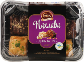 Пахлава День та ніч асорті Київ БКК к/у 0.25кг