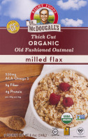 Dr. McDougall's Thick Cut Organic Old Fashioned Oatmeal Milled Flax Packets - 6 CT